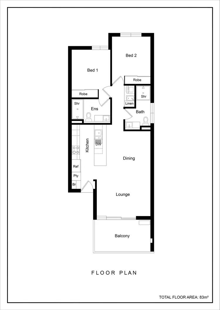 Floorplan of Homely apartment listing, 22/1 Glenariff Boulevard, Canning Vale WA 6155