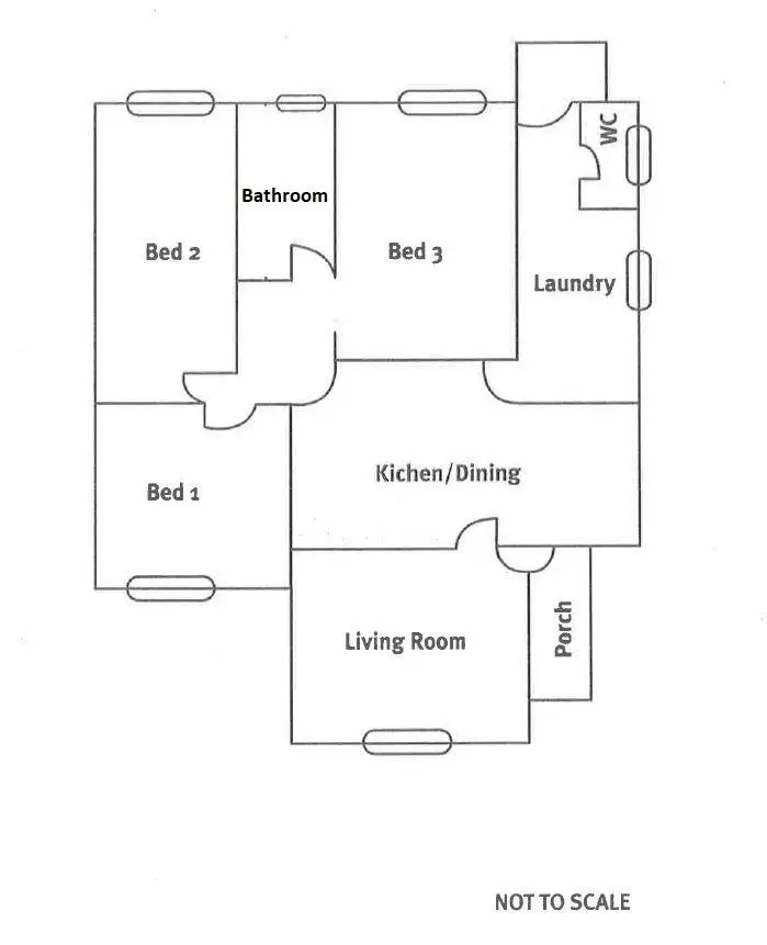 Floorplan of Homely semi-detached listing, 1 Hobbs Street, Whyalla Norrie SA 5608