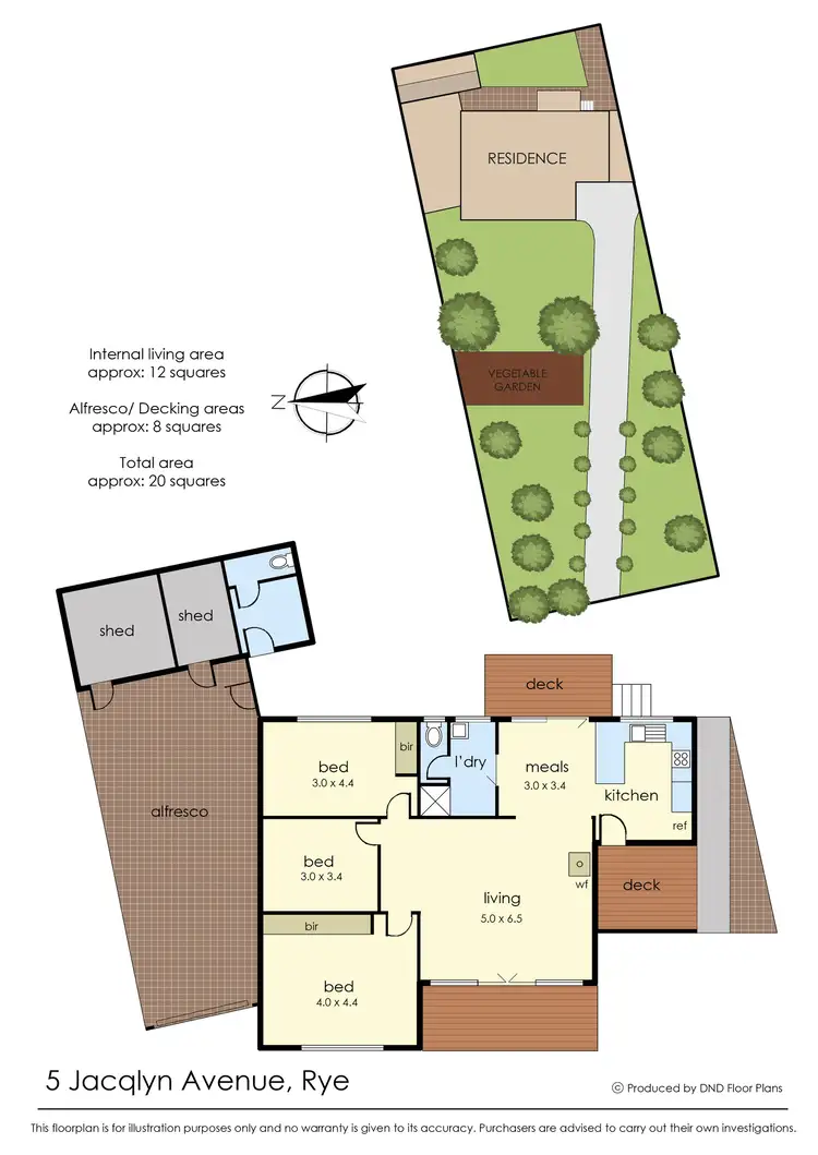 Floorplan of Homely house listing, 5 Jacqlyn Avenue, Rye VIC 3941