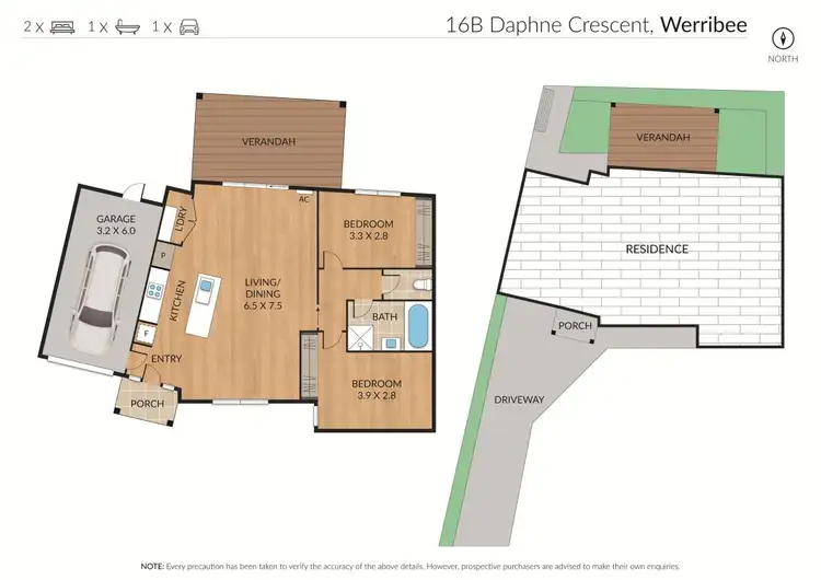Floorplan of Homely unit listing, 16B Daphne Crescent, Werribee VIC 3030