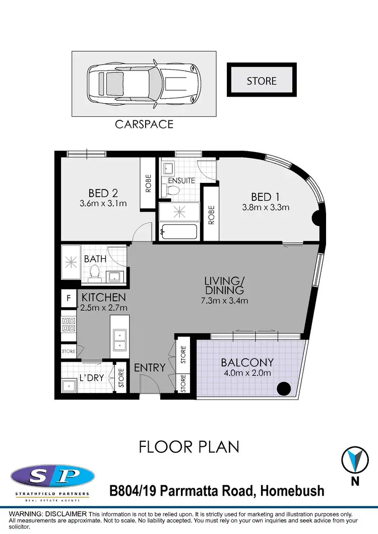 Floorplan of Homely apartment listing, B804/19 Parramatta Road, Homebush NSW 2140