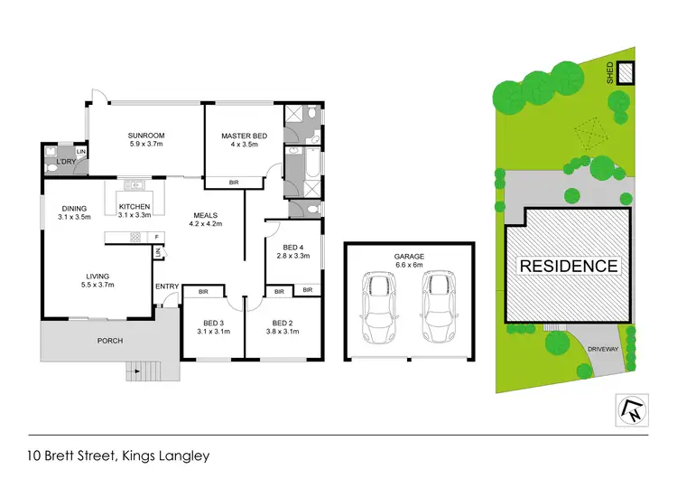 Floorplan of Homely house listing, 10 Brett Street, Kings Langley NSW 2147