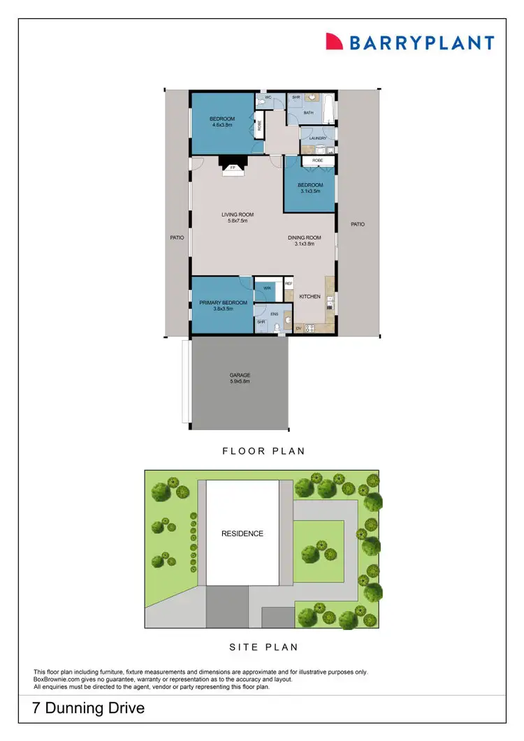 Floorplan of Homely house listing, 7 Dunning Drive, Mildura VIC 3500