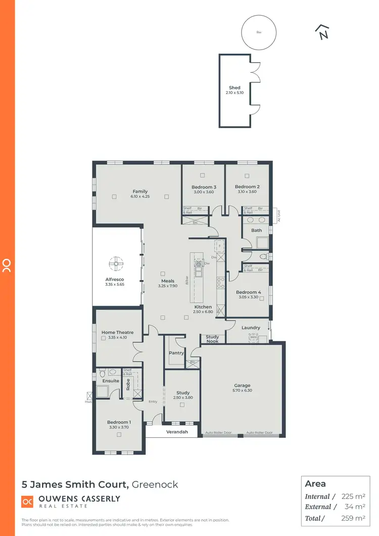 Floorplan of Homely house listing, 5 James Smith Court, Greenock SA 5360