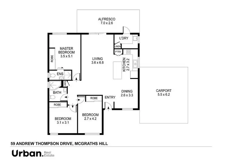 Floorplan of Homely house listing, 59 Andrew Thompson Drive, Mcgraths Hill NSW 2756