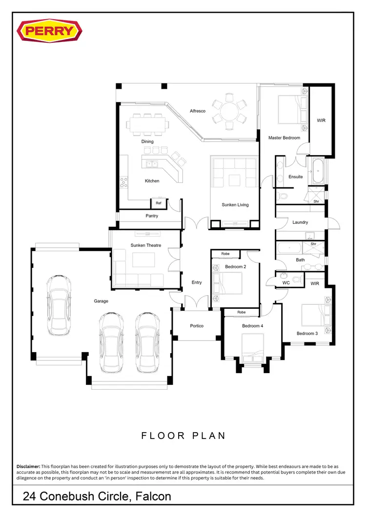 Floorplan of Homely house listing, 24 Conebush Circle, Falcon WA 6210