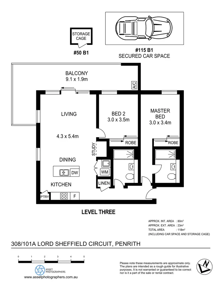 Floorplan of Homely apartment listing, 308/101A Lord Sheffield Circuit, Penrith NSW 2750