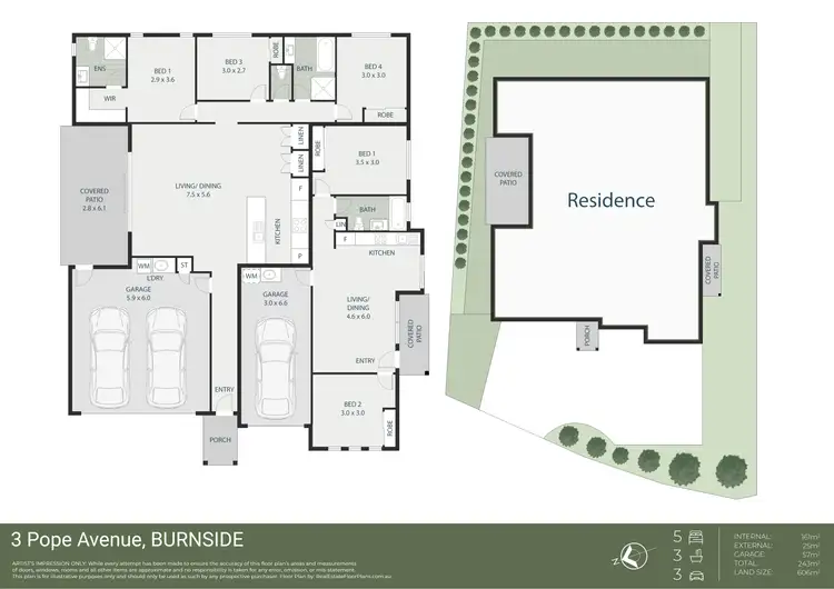 Floorplan of Homely house listing, 3 Pope Avenue, Burnside QLD 4560
