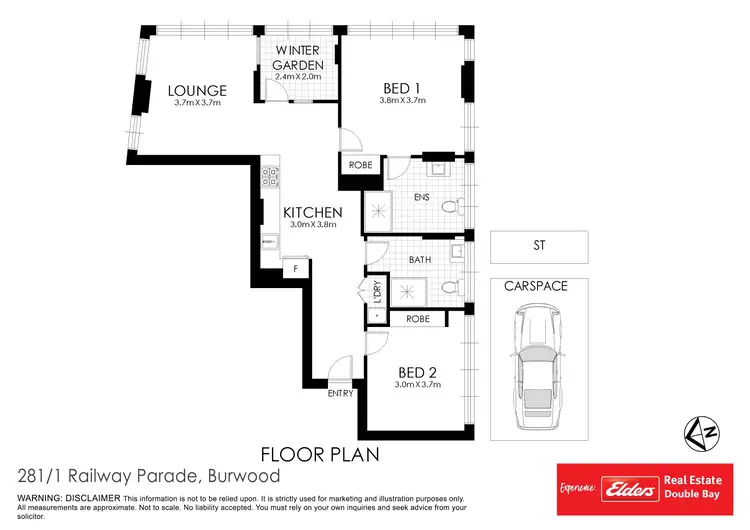 Floorplan of Homely apartment listing, 281/1 Railway Parade, Burwood NSW 2134