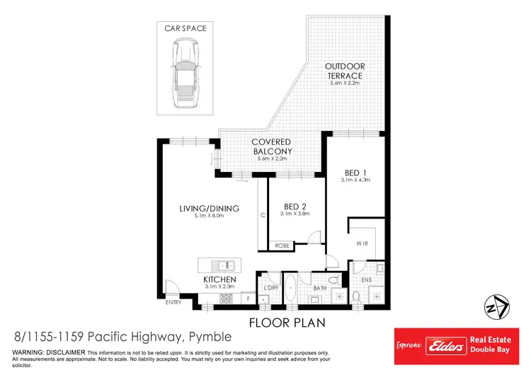 Floorplan of Homely apartment listing, 8/1155-1159 Pacific Highway, Pymble NSW 2073