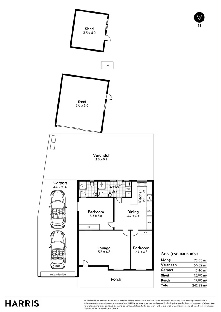 Floorplan of Homely house listing, 20 Ross Road, Hectorville SA 5073