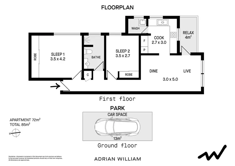 Floorplan of Homely apartment listing, 7/18-20 Schwebel Street, Marrickville NSW 2204