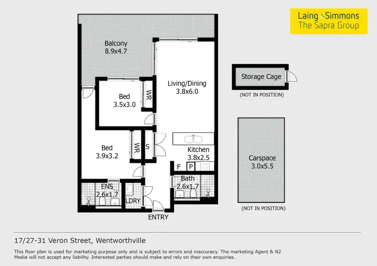 Floorplan of Homely apartment listing, 17/27-31 Veron Street, Wentworthville NSW 2145