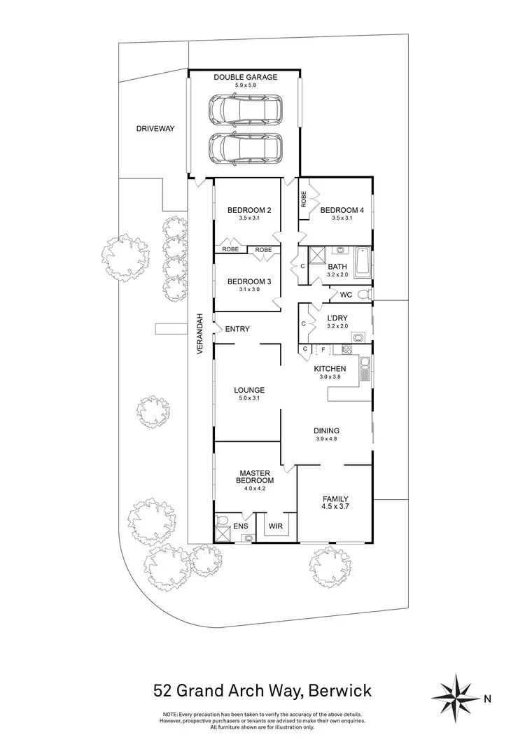 Floorplan of Homely house listing, 52 Grand Arch Way, Berwick VIC 3806