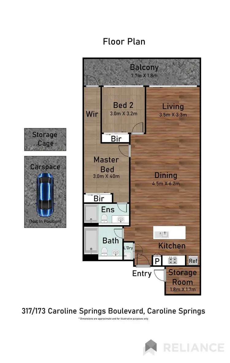 Floorplan of Homely unit listing, 317/173 Caroline Springs Boulevard, Caroline Springs VIC 3023
