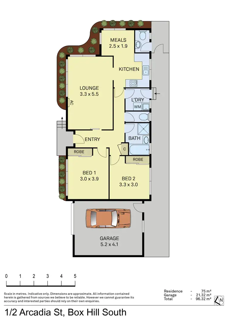 Floorplan of Homely unit listing, 1/2 Arcadia Street, Box Hill South VIC 3128