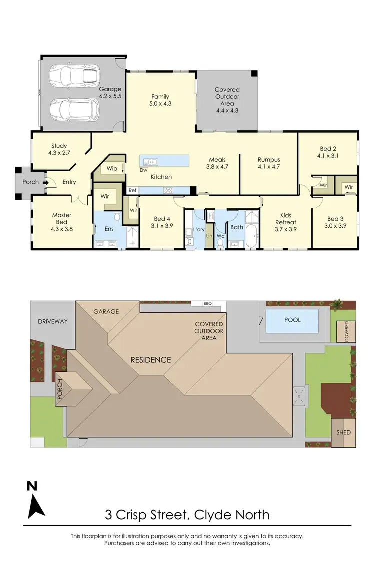 Floorplan of Homely house listing, 3 Crisp Street, Clyde North VIC 3978