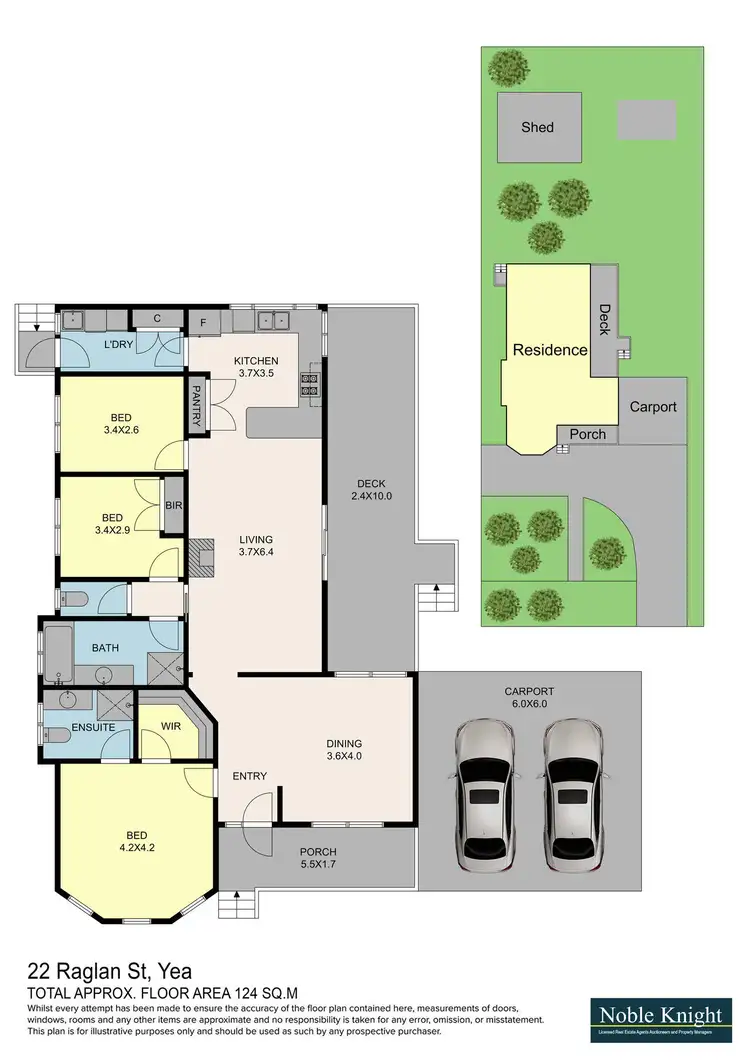 Floorplan of Homely house listing, 22 Raglan Street, Yea VIC 3717