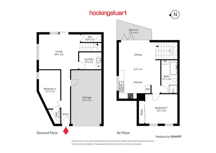 Floorplan of Homely townhouse listing, 5/16 Conifer Avenue, Brooklyn VIC 3012