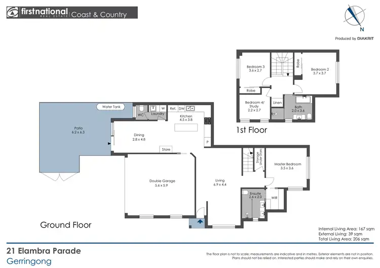 Floorplan of Homely townhouse listing, 21 Elambra Parade, Gerringong NSW 2534