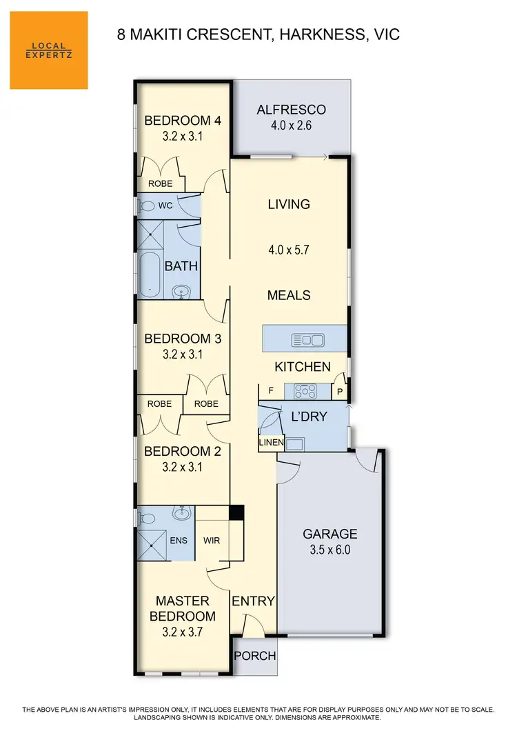 Floorplan of Homely house listing, 8 Makiti Crescent, Harkness VIC 3337