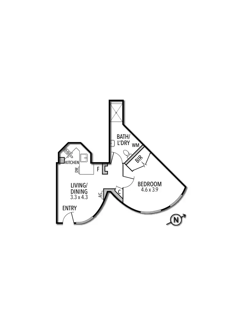 Floorplan of Homely apartment listing, 26/63 Alexandra Avenue, South Yarra VIC 3141
