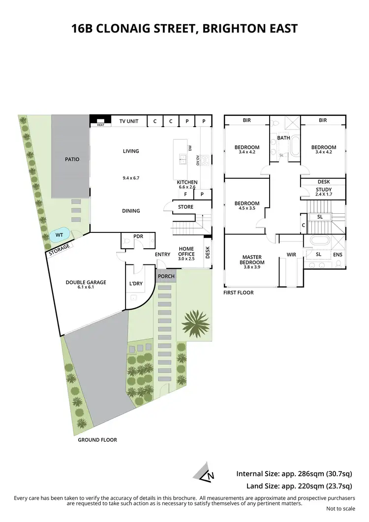Floorplan of Homely townhouse listing, 16B Clonaig Street, Brighton East VIC 3187