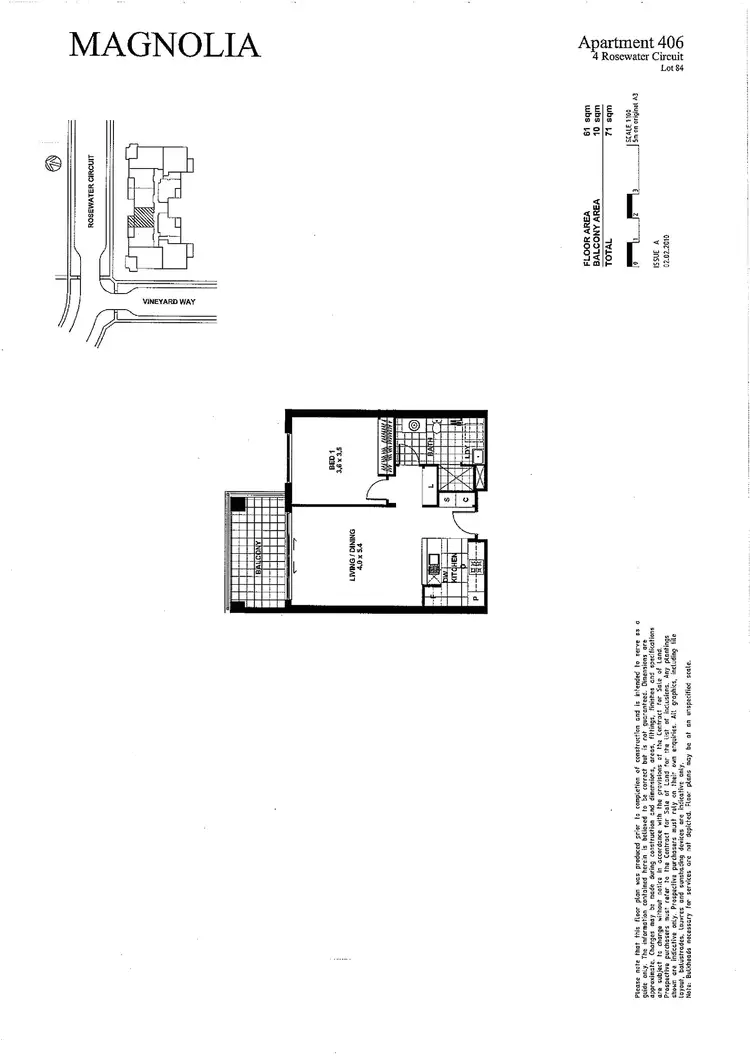 Floorplan of Homely apartment listing, 406/4 Rosewater Circuit, Breakfast Point NSW 2137