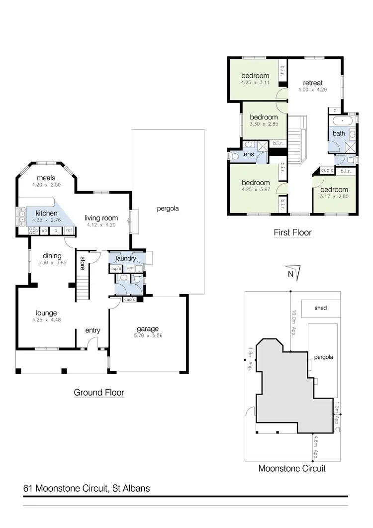 Floorplan of Homely house listing, 61 Moonstone Circuit, St Albans VIC 3021