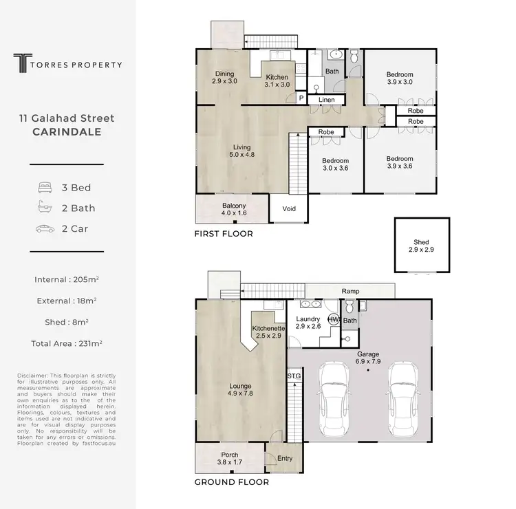 Floorplan of Homely house listing, 11 Galahad Street, Carindale QLD 4152