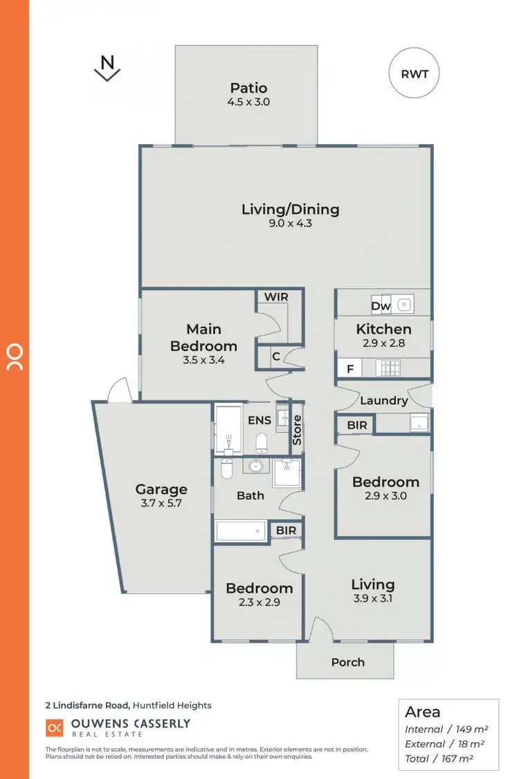 Floorplan of Homely house listing, 2 Lindisfarne Road, Huntfield Heights SA 5163