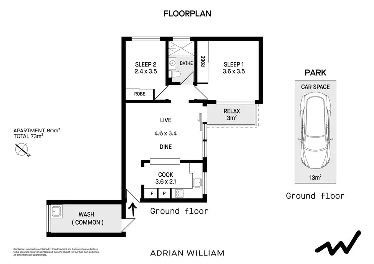 Floorplan of Homely apartment listing, 4/13 Dibbs Street, Canterbury NSW 2193
