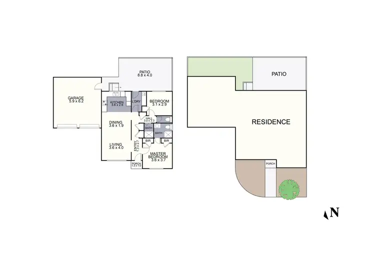 Floorplan of Homely unit listing, 1/44 Beaufort Road, Croydon VIC 3136