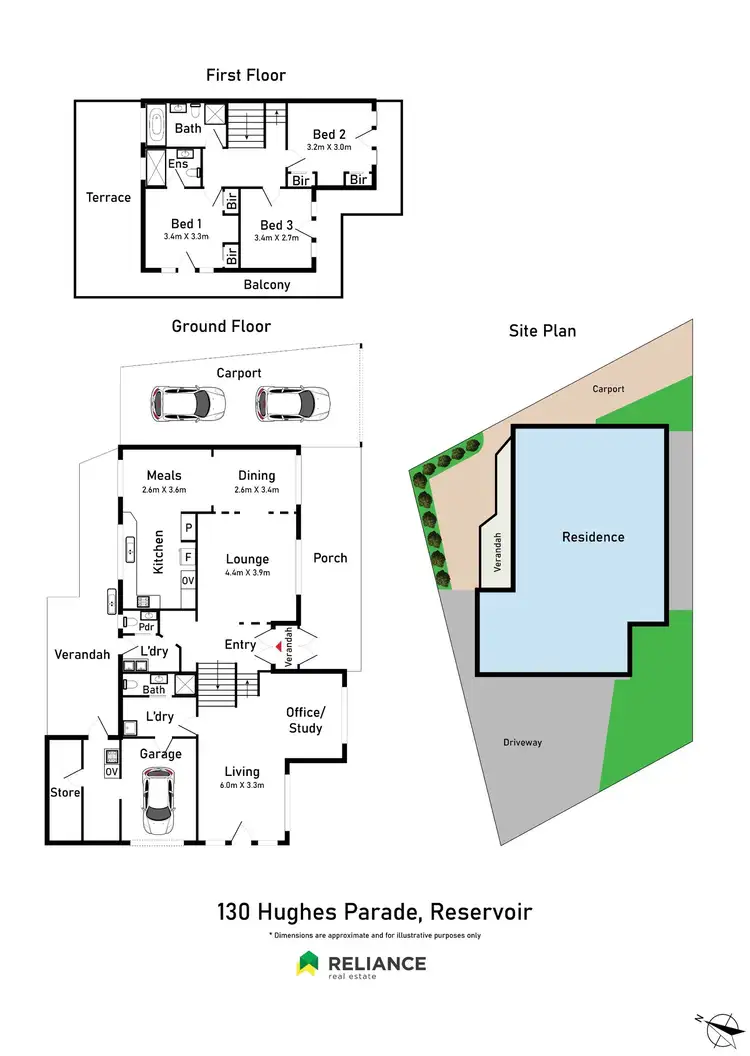 Floorplan of Homely house listing, 130 Hughes Parade, Reservoir VIC 3073