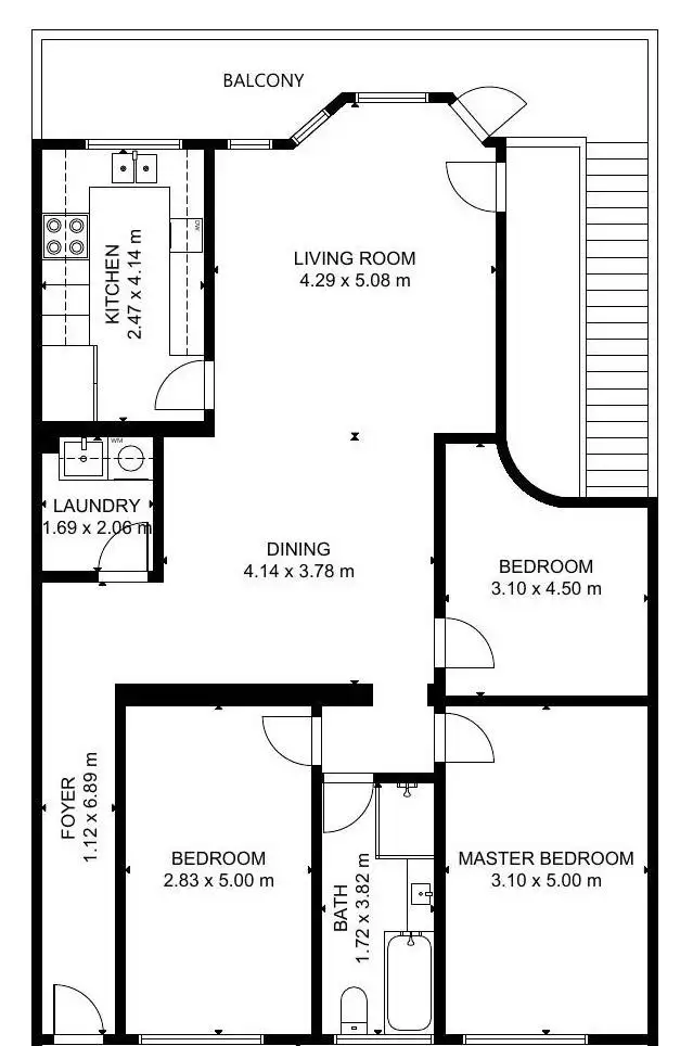 Floorplan of Homely apartment listing, 2/194 Victoria Street, Potts Point NSW 2011