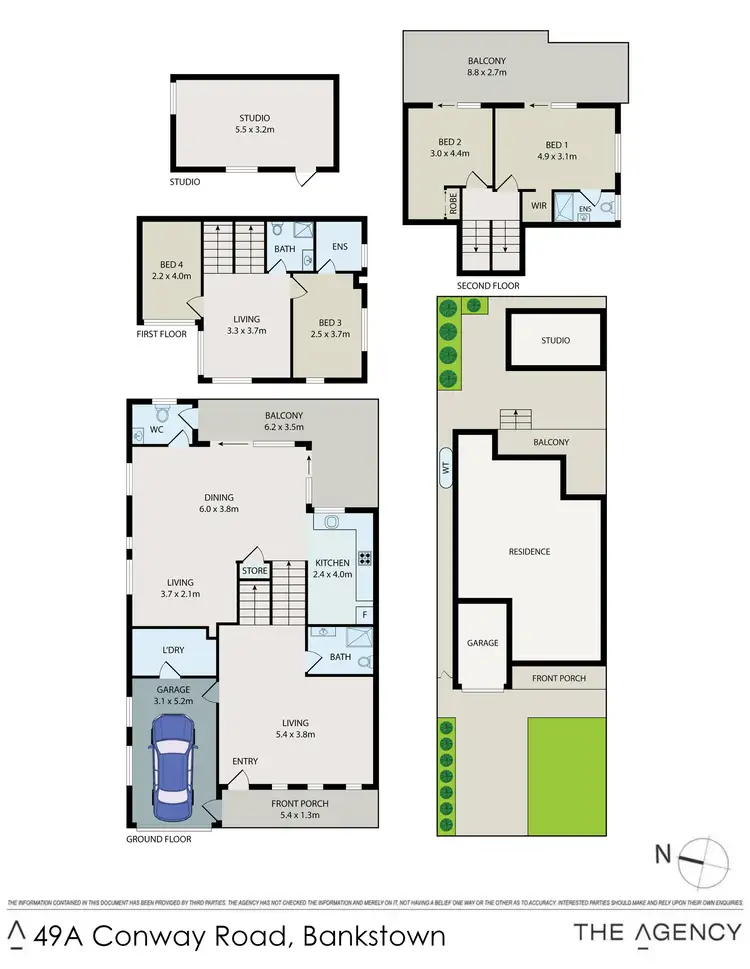 Floorplan of Homely semi-detached listing, 49A Conway Road, Bankstown NSW 2200