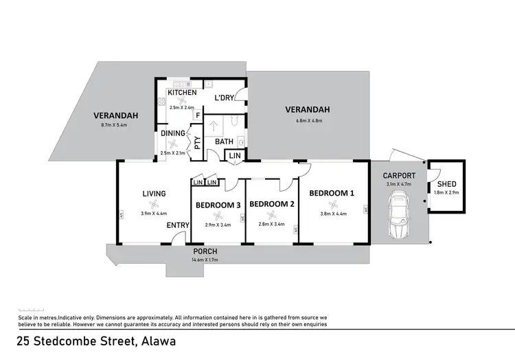 Floorplan of Homely house listing, 25 Stedcombe Street, Alawa NT 810