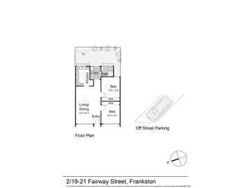 Floorplan of Homely unit listing, 2/19-21 Fairway Street, Frankston VIC 3199