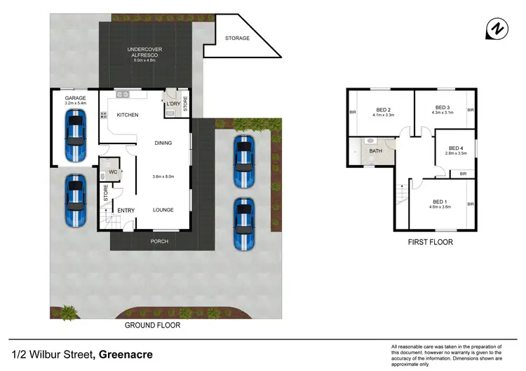 Floorplan of Homely townhouse listing, 1/2 Wilbur Street, Greenacre NSW 2190