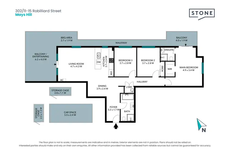 Floorplan of Homely apartment listing, 302/11-15 Robilliard Street, Mays Hill NSW 2145