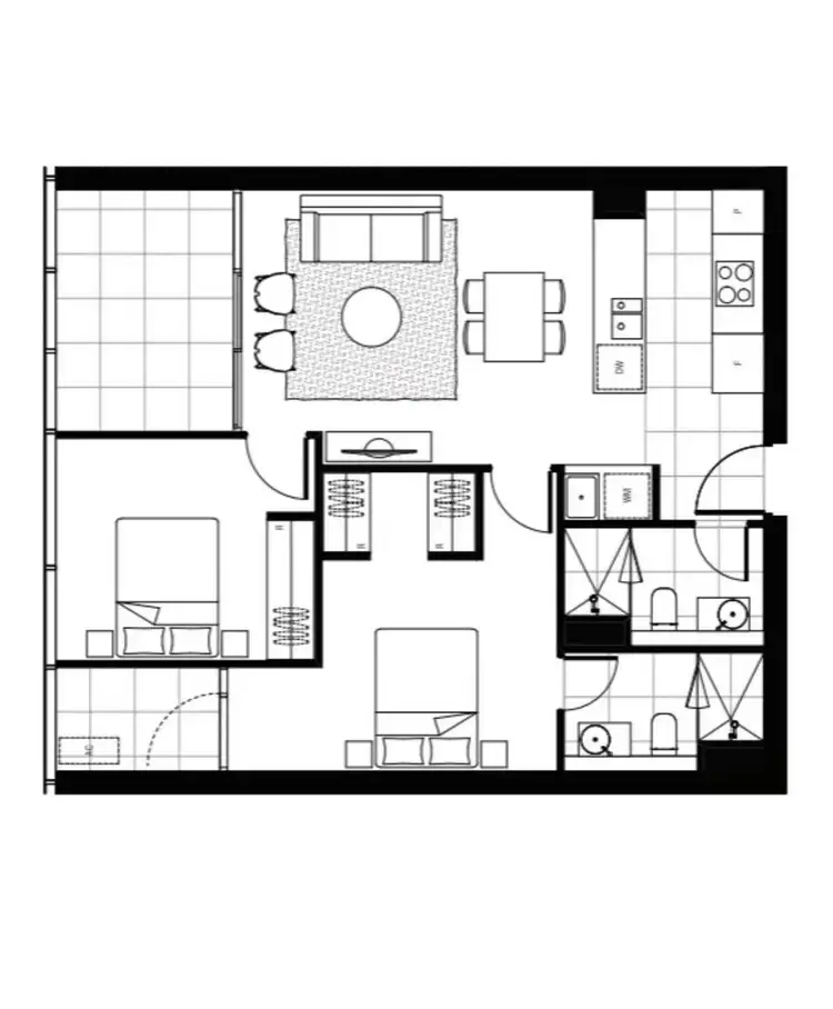 Floorplan of Homely apartment listing, 807/1 Grazier Lane, Belconnen ACT 2617