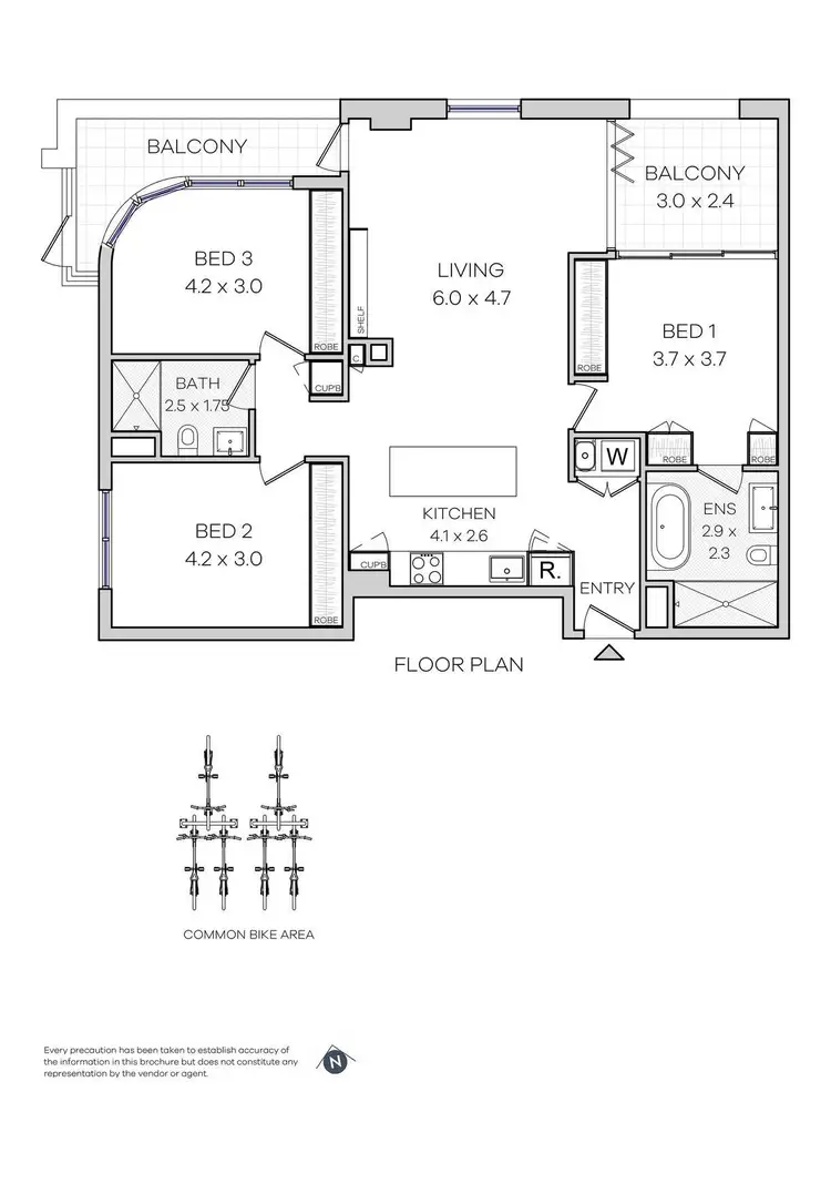 Floorplan of Homely unit listing, 206/18 Huntley Street, Alexandria NSW 2015