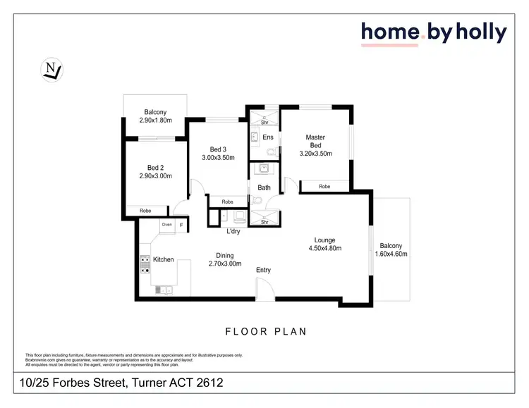 Floorplan of Homely apartment listing, 10/25 Forbes Street, Turner ACT 2612