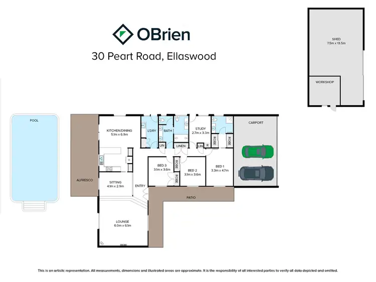 Floorplan of Homely house listing, 30 Peart Road, Ellaswood VIC 3875