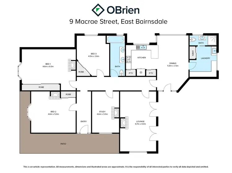Floorplan of Homely house listing, 9 Macrae Street, East Bairnsdale VIC 3875