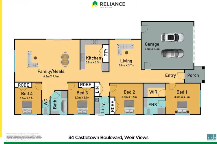 Floorplan of Homely house listing, 34 Castletown Boulevard, Weir Views VIC 3338