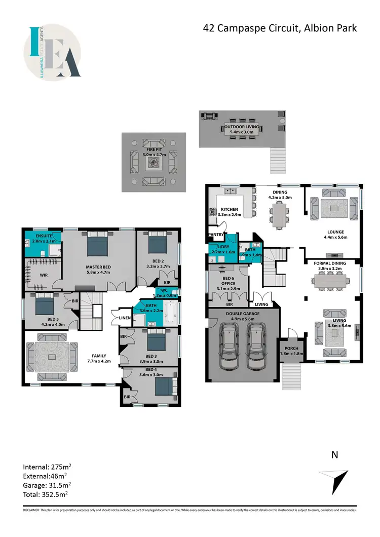 Floorplan of Homely house listing, 42 Campaspe Circuit, Albion Park NSW 2527
