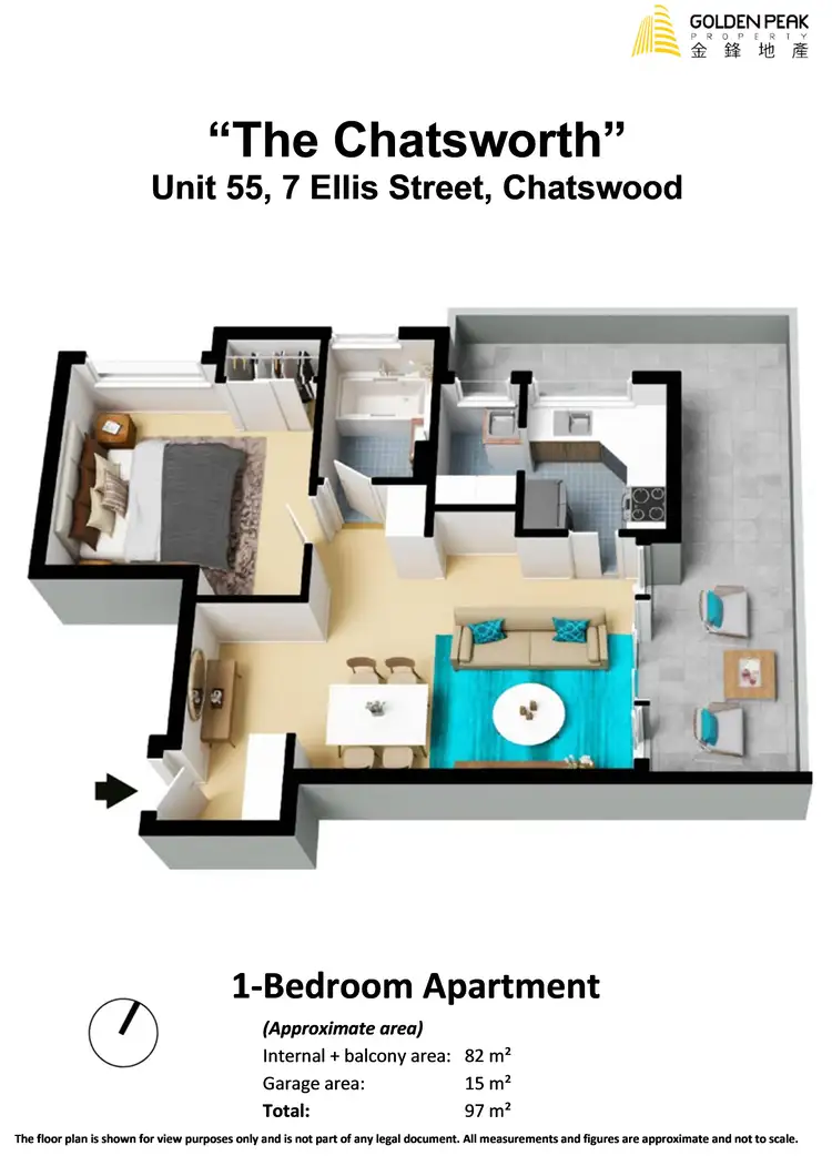 Floorplan of Homely apartment listing, 55/7 Ellis Street, Chatswood NSW 2067
