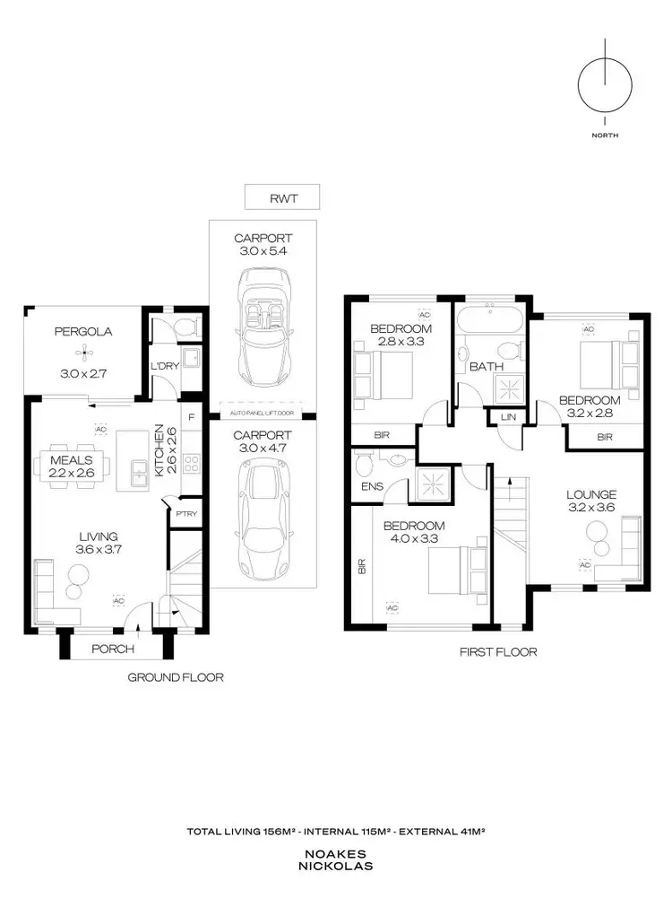 Floorplan of Homely townhouse listing, 8E Packard Street, North Plympton SA 5037