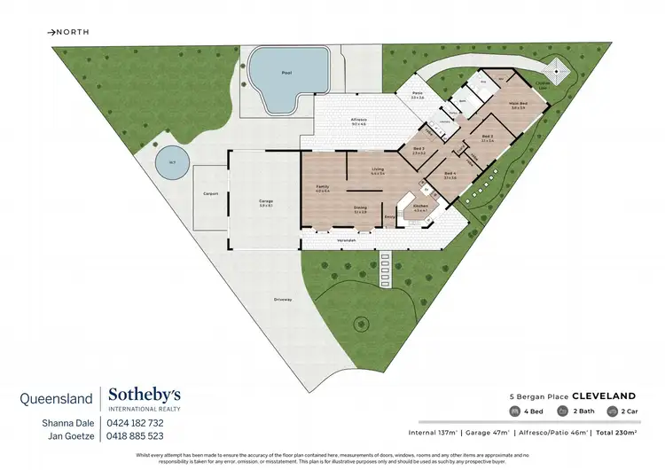 Floorplan of Homely house listing, 5 Bergan Place, Cleveland QLD 4163